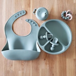 6Pc Silicone Baby/Toddler Feeding Set